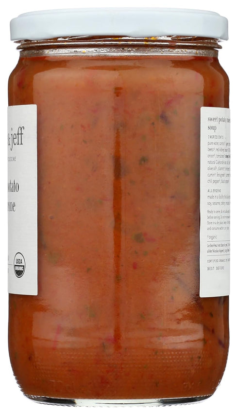 16.9 Karine & Jeff, Organic Sweet Potato Minestrone Soup, Ounce