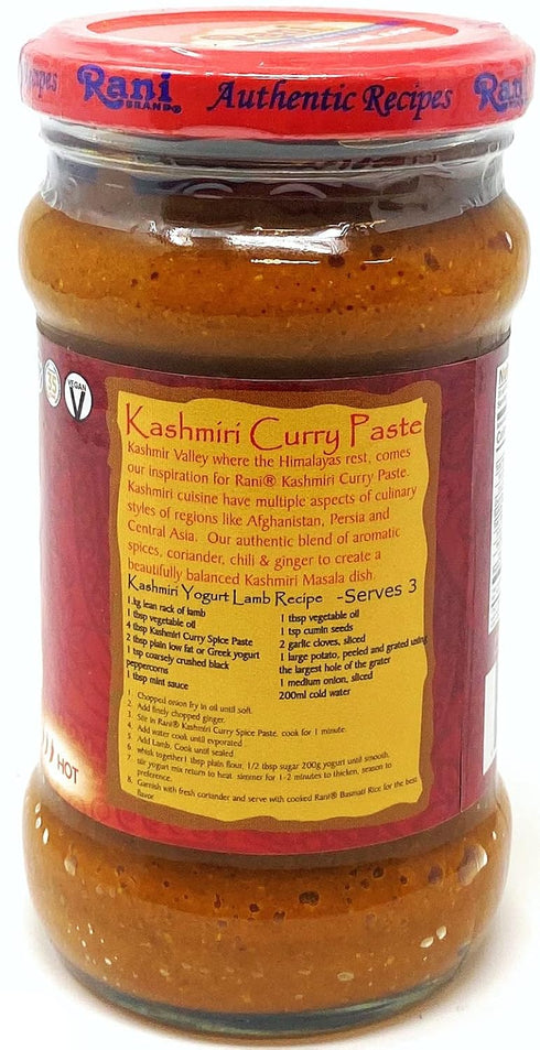 10.5oz (300g) Rani Kashmiri Masala Curry Paste Glass Jar ~ All Natural | NON-GMO | Vegan | Gluten Free | Indian Origin