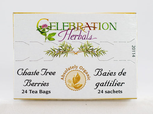 Celebration Herbals 24 Organic Chaste Tree Berries Tea, Bags