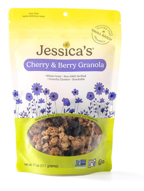 Jessicas Cherry & Berry Granola - Handmade, Non-GMO, Gluten-Free, Whole Grain, 11oz