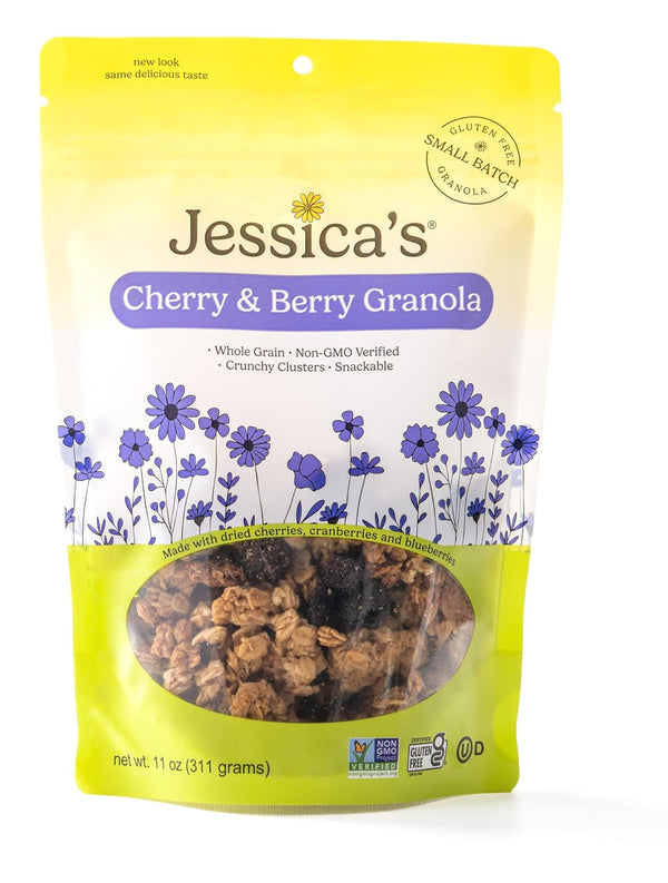 Jessicas Cherry & Berry Granola - Handmade, Non-GMO, Gluten-Free, Whole Grain, 11oz
