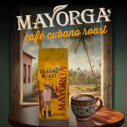 2lb 100% Mayorga Organic Coffee Cafe Cubano Roast - Dark Roast Whole Bean Specialty Grade Coffee, Arabica, Slow