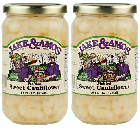Jake & Amos - Sweet, Pickled Cauliflower/ 2 - 16 Oz. Jars