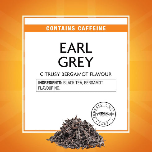 3.53 (Pack 6), Twinings Earl Grey Loose Black Tea Tins, Ounce Tins of Flavoured with Citrus and Bergamot, Caffeinated