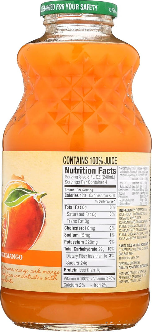 32 SANTA CRUZ ORGANIC Organic Orange Mango Juice, FZ