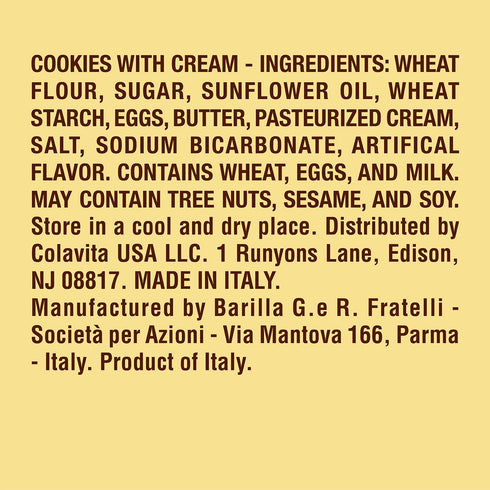 12.35oz (350g) Mulino Bianco Macine Authentic Italian Breakfast Biscuits with Fresh Cream Perfect for Coffee, Tea