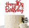Red Glitter Happy 16th Birthday Cake Topper, Sixteen Sign Cake Topper, Cheers to 16 Years Party Supplies