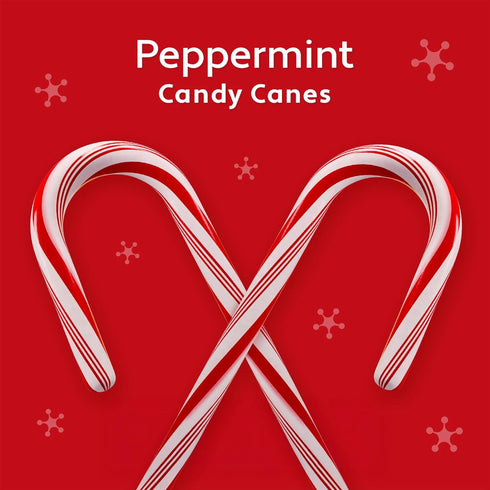 96 Count Bulk Peppermint Candy Canes Box - Individually Wrapped Classic Red & White Holiday Candy Canes - Refreshing