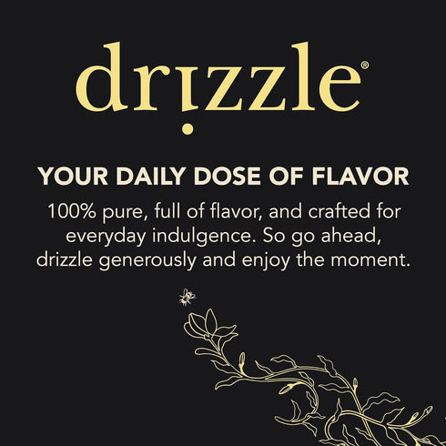 13.2 oz (375 Drizzle Cinnamon Spiced Raw Honey - All Natural Pure Raw Honey with Organic Cinnamon, Unfiltered