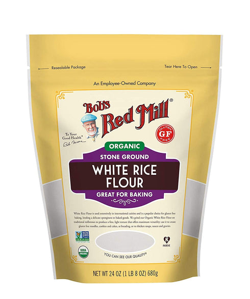 Bob's Red Mill Organic White Rice Flour, 24-ounce (Pack of 3)