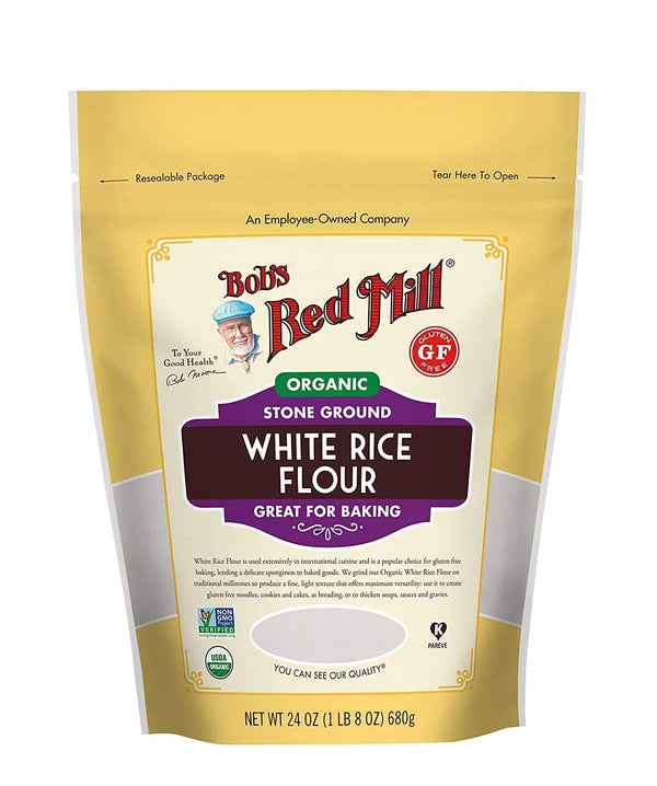 Bob's Red Mill Organic White Rice Flour, 24-ounce (Pack of 3)