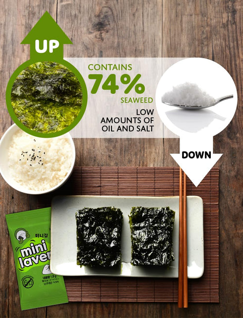 Generic 40 Count - - Organic Roasted Korean Seaweed Sheets - Roasted Seaweed Sheet - Keto Vegan Gluten Free/Side Dish