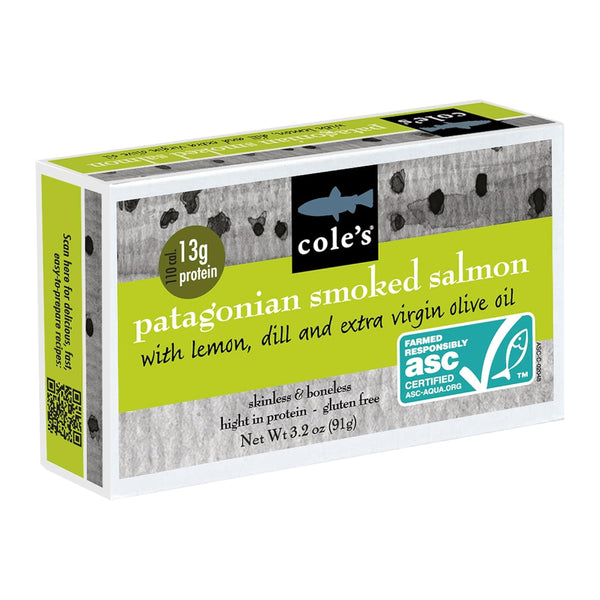 Cole's Patagonian Smoked Salmon Fillet w/Lemon & Dill in Extra Virgin Olive