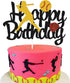 Softball Cake Topper, Baseball Cake Topper for Girl Boy Birthday Party, Girl's Softball Pitcher Cake Decor