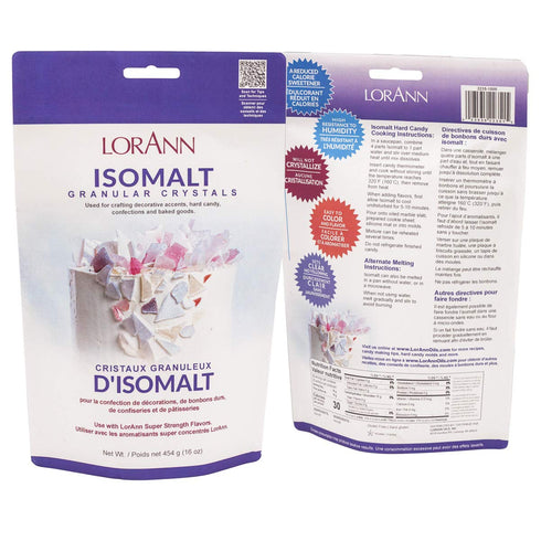 1 lb 1 Lb LorAnn Oils Isomalt Sugar Substitute (Granular) - Sugar Substitute for Baking, - Isomalt Ready To Use - Clear