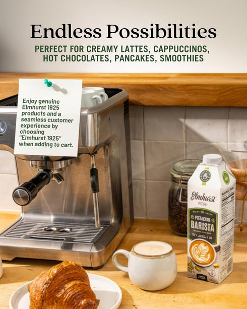 1925 32 (Pack 6) 3g Elmhurst Pistachio Milk Barista Edition Ounce of Plant-Based, Vegan, Dairy-Free, Non-GMO, Kosher