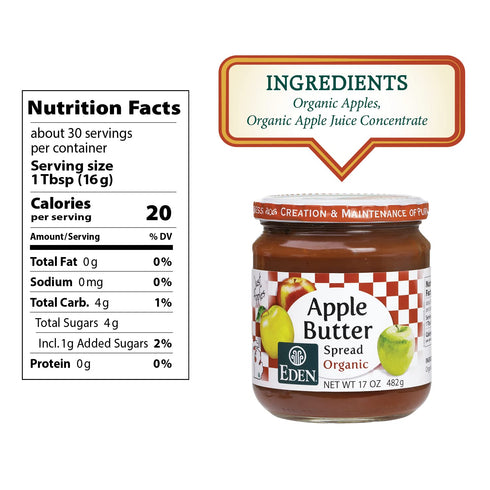 17 OZ EDEN FOODS Organic Apple Butter