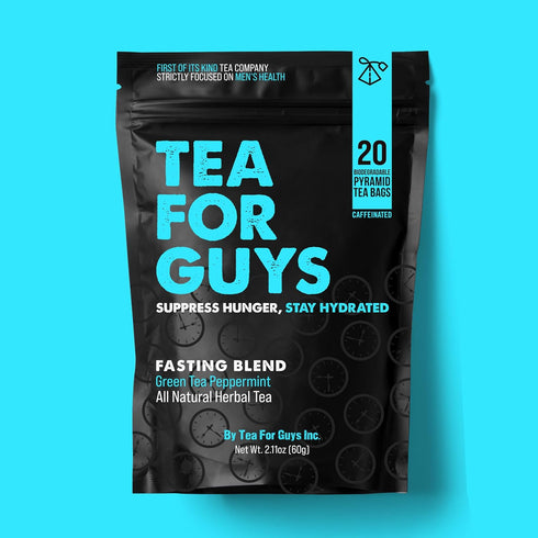 Tea For Guys Inc. 20 Tea For Guys: Fasting Tea Strong Herbal Blend for Focus, Grit, and Control | Biodegradable Tea