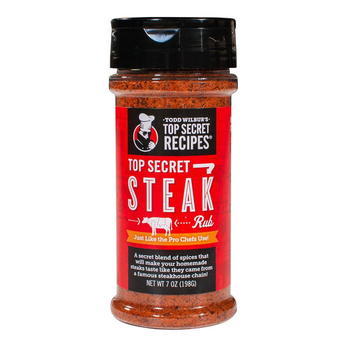 Todd Wilbur's Top Secret Recipes Steak Rub, 7 oz - Famous Steakhouse Flavor at Home, Gluten Free