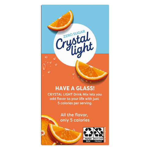 Orange,1.3 Oz( Pack 6) Crystal Light Drink Mix, Classic
