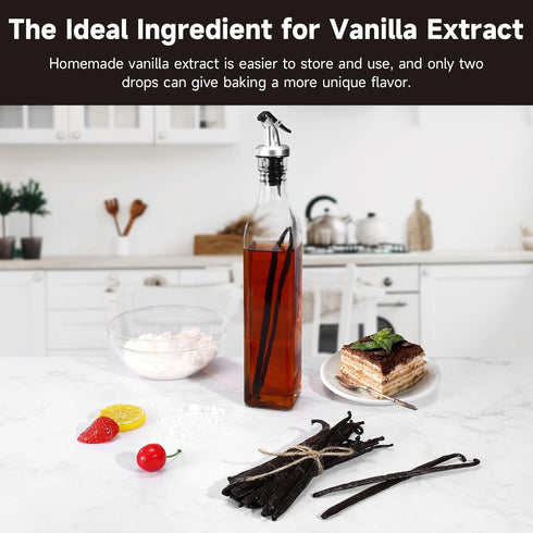 25 Counts SPICEEL Organic Madagascar Vanilla Beans Grade A Vanilla Pods for Making Extract, Whole Vanilla Beans
