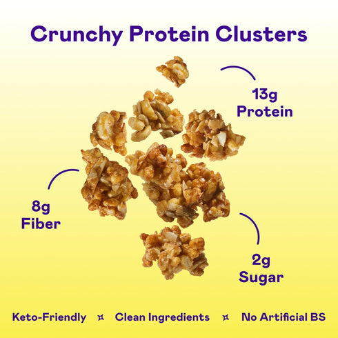 3 Pack, Magic Spoon High Protein Granola Low Sugar - Honey Almond - Low Carb Sugar Free Protein Snacks & Breakfast Food