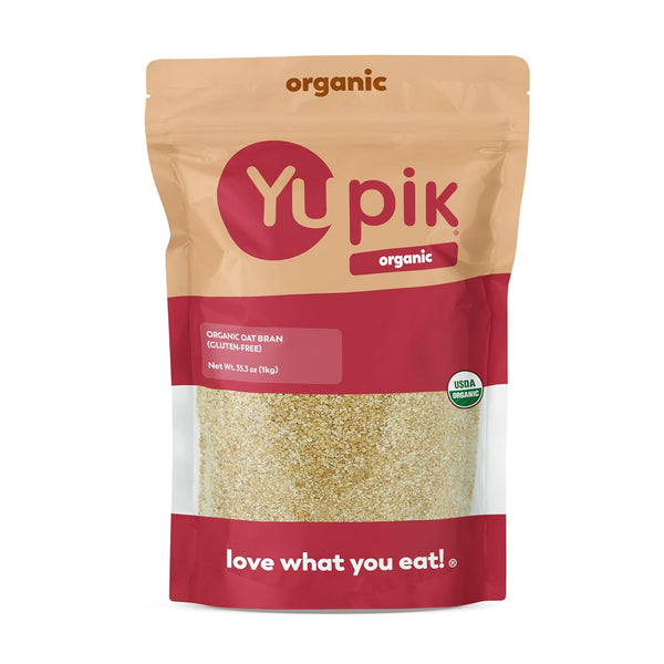 Yupik Organic Oat Bran, Gluten-Free, 2.2 lb (35.2 oz), Non-GMO, Kosher, Vegan,