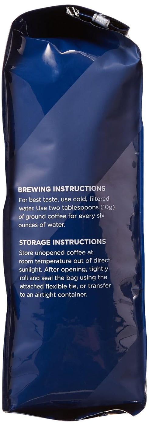 Amazon Fresh 12 Organic Fair Trade Peru Ground Coffee, Medium Roast, Ounce