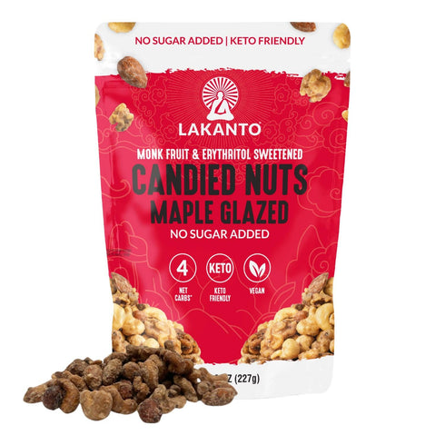 Lakanto Candied Nuts Maple Glazed - No Sugar Added, Sweetened with Monk
