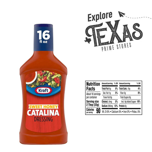 Kraft 6-Pack 16oz 1 - Lavinia Essentials Bundle: of Sweet Honey Catalina Creamy Dressing, Squeezable Plastic Bottle +
