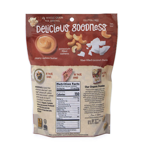 11oz (Pack 2) Nature's Path Organic Coconut Cashew Gluten Free Granola Pouch