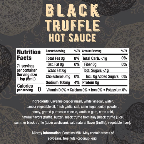 12 oz, 3 Pack Melindas Black Truffle Hot Sauce - Gourmet Truffle Hot Sauce Made with Fresh Ingredients, Italian Black