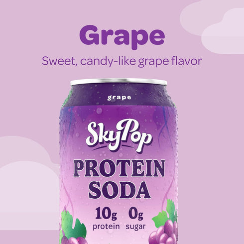 10g 45 (12 Pack, SkyPop Protein Soda - Next-Generation Soda Crafted with Bold Flavor, of Whey Protein, & Only Calories