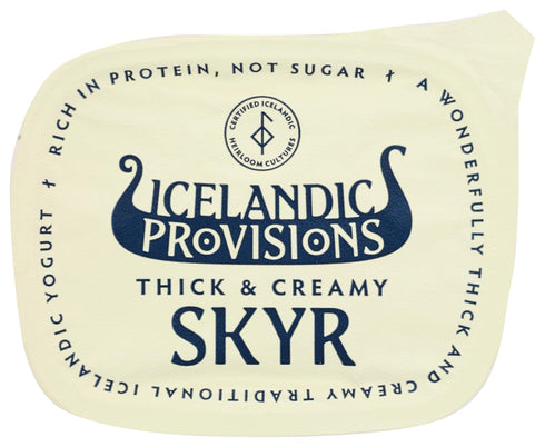 5.3 Icelandic Provisions, Peach and Cloudberry Thick and Creamy SKYR, Ounce