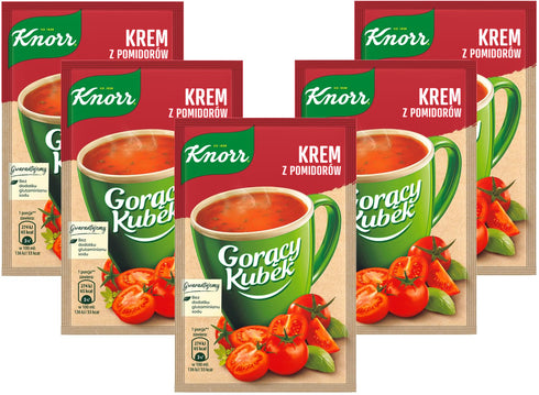 Knorr Hot Cup Cream of Tomatoes Instant Soup Goracy Kubek, 19g (Pack