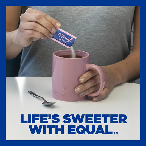 EQUAL Pink Zero Calorie Sweetener Packets, 100 Ct Sugar Substitute