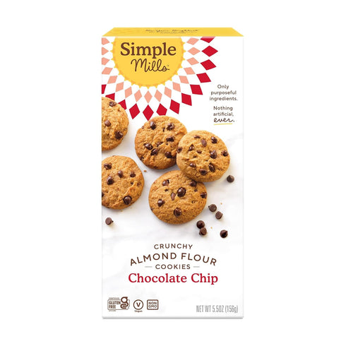 Simple Mills Almond Flour Chocolate Chip Cookies, Gluten Free and Delicious Crunchy