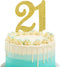 Number 21 Cake Topper - Happy 21th Birthday or Anniversary Party Decoration Supplies