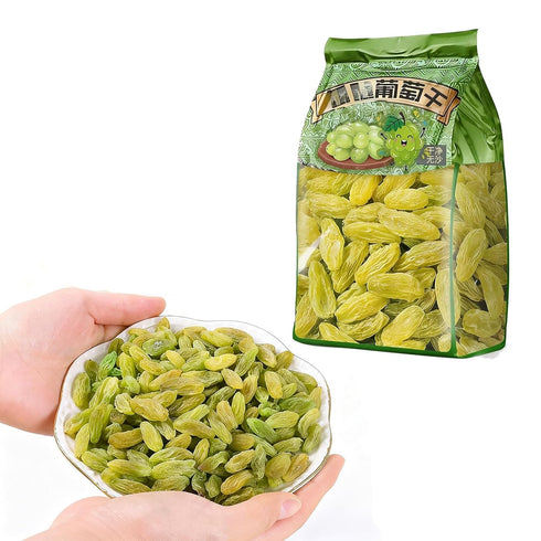 KLYso 500g Premium Green Raisins - Soft, Sweet Dried Fruit Snack, No Added