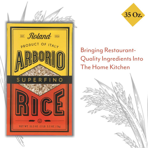 35.2 Pack 5 Roland Foods Arborio Rice, Superfino, Ounce Box