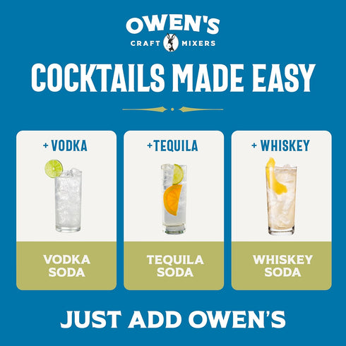 8.2oz (24 pack) Owen's Club Soda, Premium Cocktail Mixer Made with Pure Pacific Sea Salt - Cans