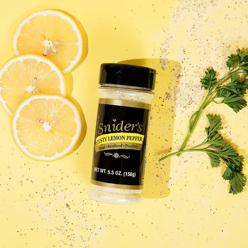 Snider's Zesty Lemon Pepper Seasoning 5.5 oz. Premium Spice Blend for Chicken, Fish, Veggies