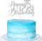 Silver Glitter Happy 75th Birthday Cake Topper - 75th Birthday Party Decoration, 75th Birthday Cake Topper