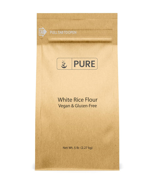 Pure Original Ingredients White Rice Flour (5 lb) Unbleached & Untreated, Flour