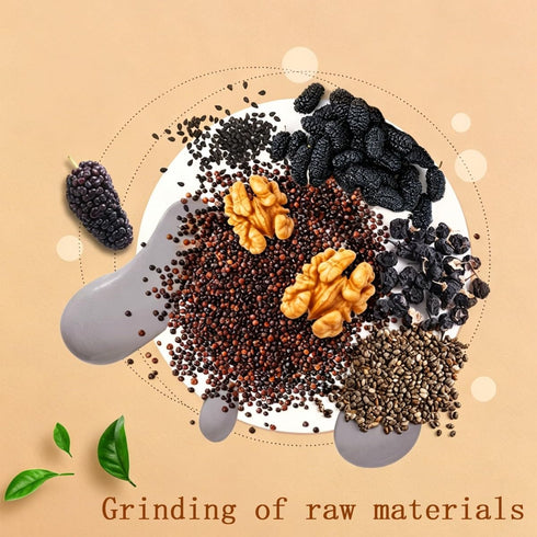 xapuo 500g 7 Black Sesame Paste Instant Meal Jar, Ingredients, Ready With Hot Water, For Snacks, Students, Workers