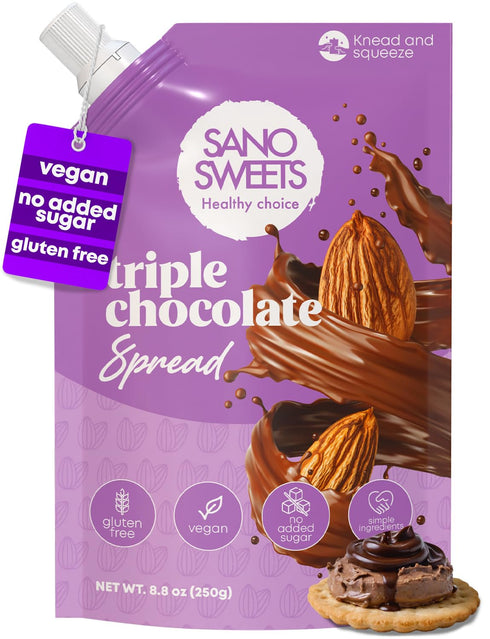 Vegan chocolate spread sugar free triple chocolate low carb dessert healthy snack