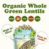 3 Organic Whole Green Lentils, Pounds Non-GMO, Dried Raw Beans, Sproutable, Vegan, Kosher, Bulk. High in Folate
