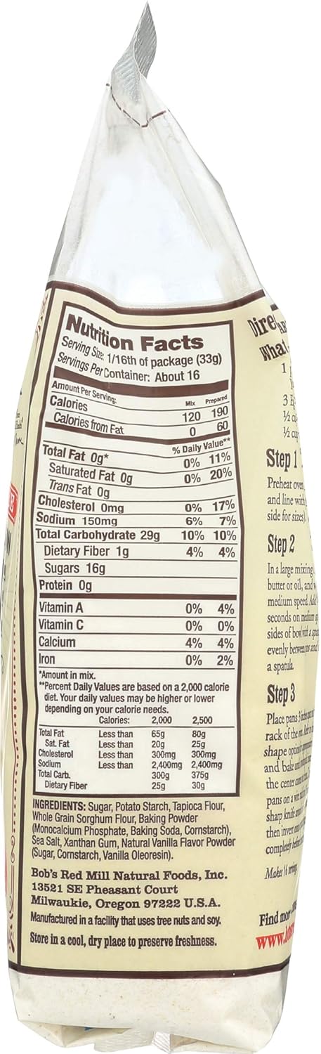 19 oz Bobs Red Mill Cake Flour, Vanilla