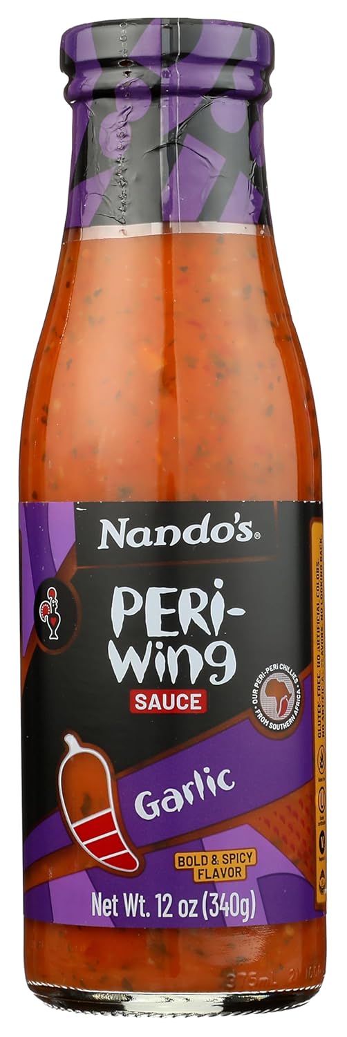 Nando's Garlic Wing Sauce 12oz (Pack of 3) - Perfect Dipping with PERi-PERi