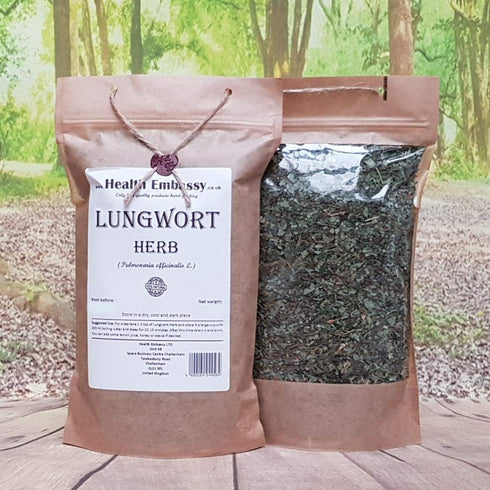 Health Embassy Lungwort Herb | Pulmonaria officinalis L | Herbal Tea, 100g